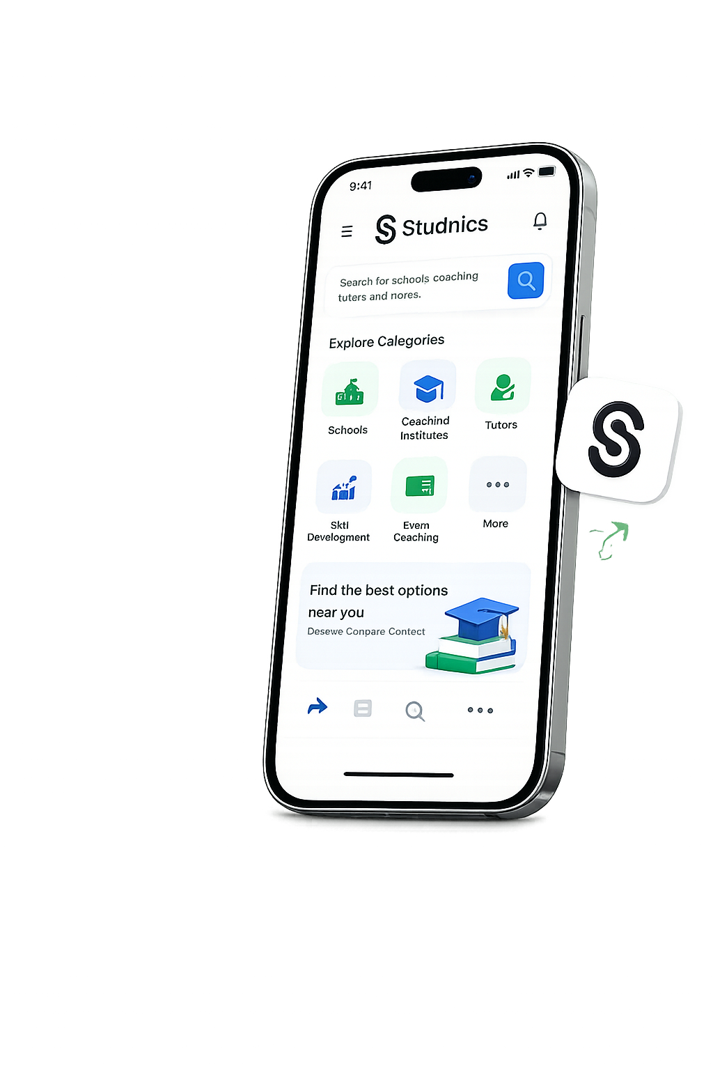 Studnics App on iPhone